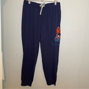 Psycho Bunny Men's Navy Lounge Joggers Pants Pockets Size: M, NWT